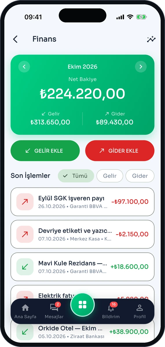 Mobil finans: aylık bakiye ve son işlemler